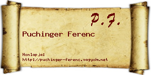 Puchinger Ferenc névjegykártya