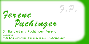 ferenc puchinger business card